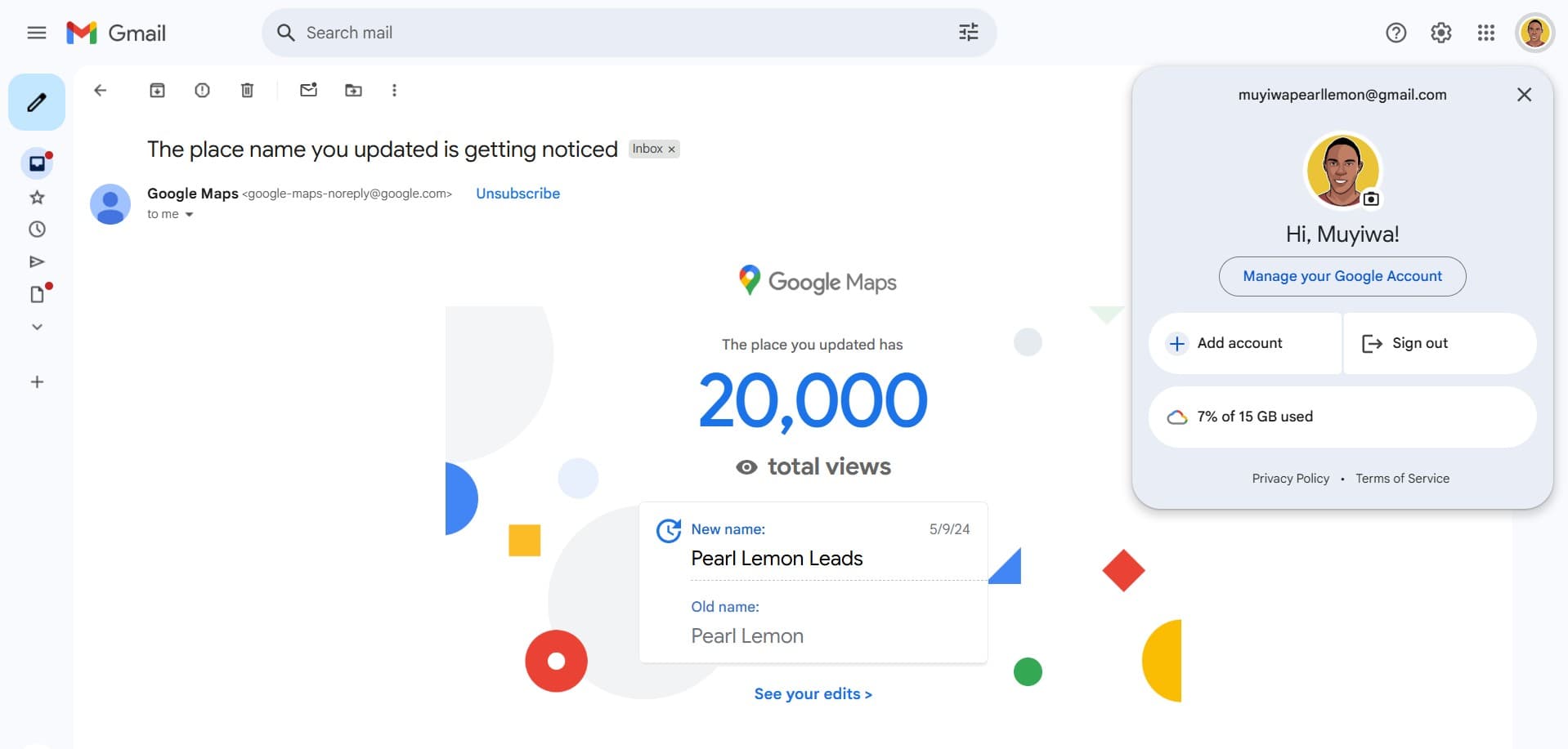 Pearl Lemon Leads Google Business Profile performance