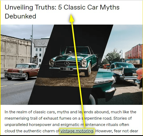 Example of proper title with keyword placement